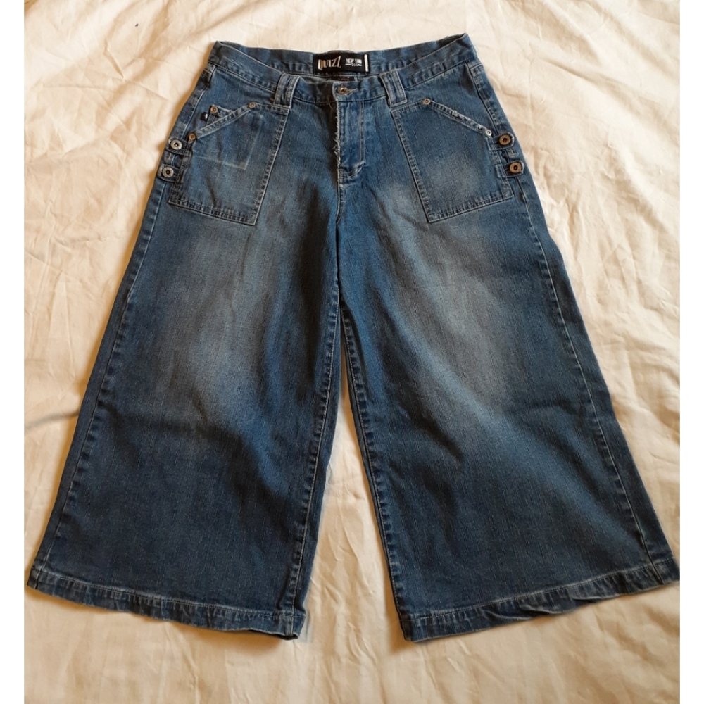 Quizz wide leg crop jeans